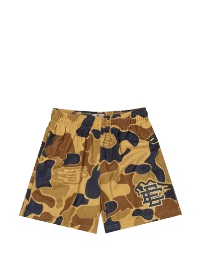 Eric Emanuel Camouflage-print Track Shorts In Brown
