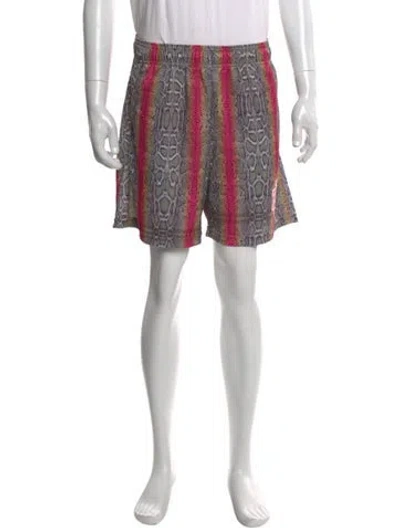 Pre-owned Eric Emanuel Ee Animal Print Jogger Shorts In Pink