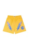 Eric Emanuel Ee Basic Bolt-print Shorts In Yellow