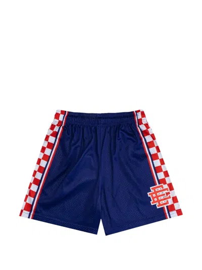 Eric Emanuel Ee Basic Checkered Shorts In Blue