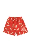 Eric Emanuel Ee Basic Lipstick Logo-print Mesh Shorts In Multi