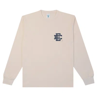 Pre-owned Eric Emanuel Ee Basic Long Sleeve Tee 'ivory' | Cream | Men's Size M In White