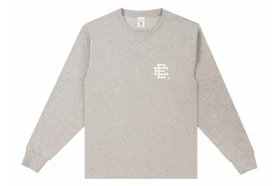 Pre-owned Eric Emanuel Ee Basic L/s T-shirt Heather Grey/white