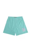 Eric Emanuel Ee Basic Metallic-logo Shorts In Green