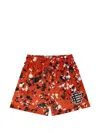 Eric Emanuel Ee Basic Paint-splatter Shorts In Red