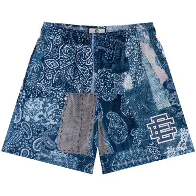 Pre-owned Eric Emanuel Ee Basic Short 'blue Ee Paisley' | Men's Size S