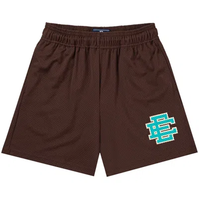 Pre-owned Eric Emanuel Ee Basic Short 'brown/aqua' | Men's Size L
