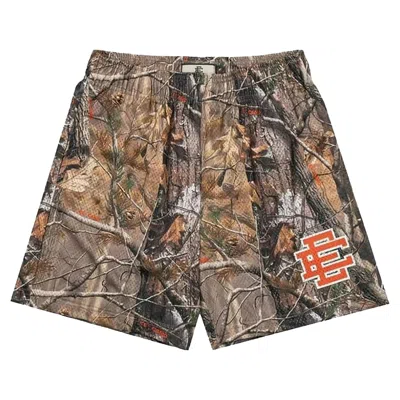 Pre-owned Eric Emanuel Ee Basic Short 'camo Orange' | Brown | Men's Size S