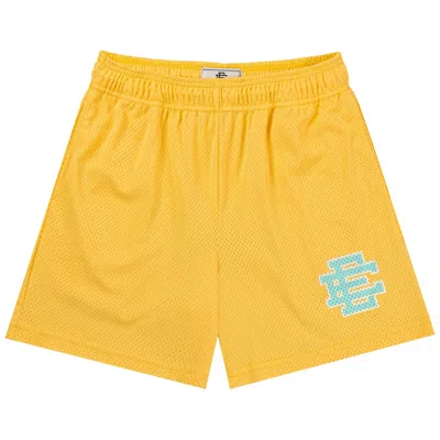 Pre-owned Eric Emanuel Ee Basic Short 'cornsilk Yellow/baby Blue' | Men's Size Xl