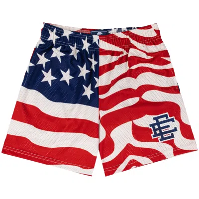 Pre-owned Eric Emanuel Ee Basic Short 'flag/navy' | Red | Men's Size L