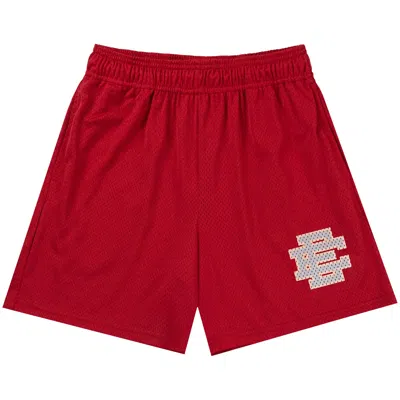 Pre-owned Eric Emanuel Ee Basic Short 'goji Berry Red/grey' | Men's Size L