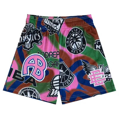 Pre-owned Eric Emanuel Ee Basic Short 'green/pink' | Men's Size M