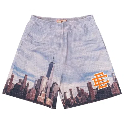 Pre-owned Eric Emanuel Ee Basic Short 'new York Skyline' | Blue | Men's Size Xl