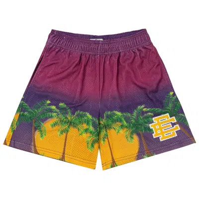 Pre-owned Eric Emanuel Ee Basic Short 'purple Palm' | Men's Size S