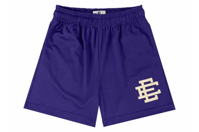 Pre-owned Eric Emanuel Ee Basic Short Purple/off White