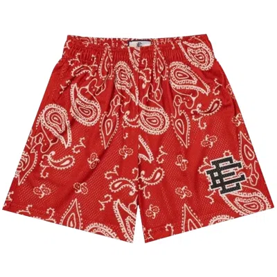 Pre-owned Eric Emanuel Ee Basic Short 'red Paisley' | Men's Size L