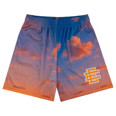 Pre-owned Eric Emanuel Ee Basic Short 'sunset Clouds' | Orange | Men's Size M