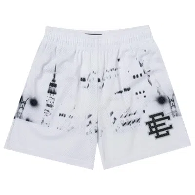 Pre-owned Eric Emanuel Ee Basic Short 'white Skyline' | Men's Size S