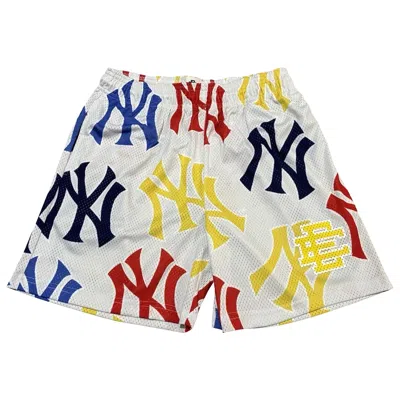 Pre-owned Eric Emanuel Ee Basic Short 'white/yellow' | Men's Size M