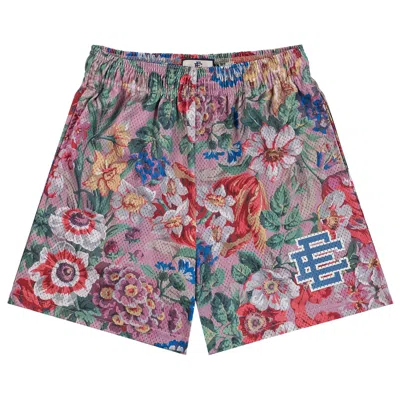 Pre-owned Eric Emanuel Ee Basic Shorts 'wallpaper/blue' | Red | Men's Size L