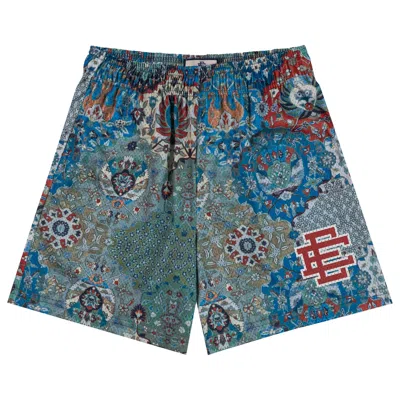 Pre-owned Eric Emanuel Ee Basic Shorts 'wallpaper/red' | Green | Men's Size Xl