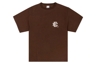 Pre-owned Eric Emanuel Ee Basic T-shirt Brown/white