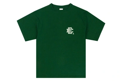 Pre-owned Eric Emanuel Ee Basic T-shirt Green/white