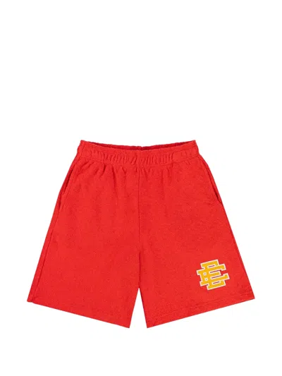 Eric Emanuel Ee Boucle-effect Shorts In Orange