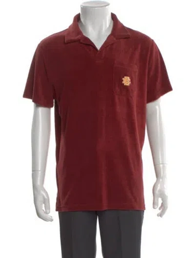 Pre-owned Eric Emanuel Ee Collar Short Sleeve Polo Shirt In Red