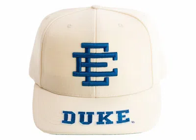 Pre-owned Eric Emanuel Ee College Duke Cap In White/blue In Multi