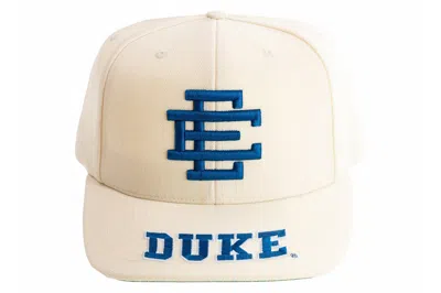 Pre-owned Eric Emanuel Ee College Duke Cap White/blue