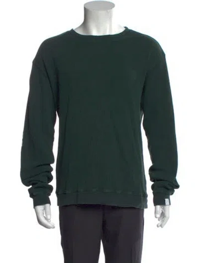 Pre-owned Eric Emanuel Ee Crew Neck Long Sleeve T-shirt In Green