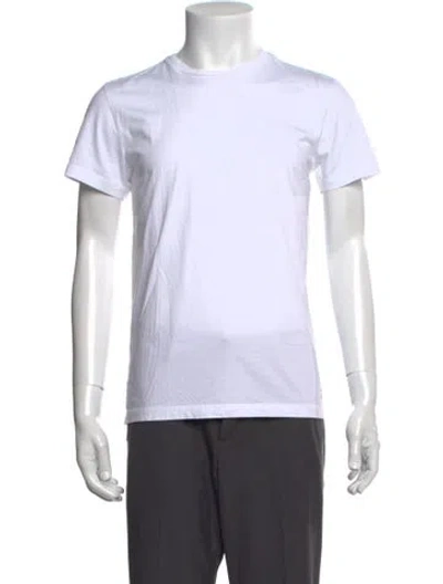 Pre-owned Eric Emanuel Ee Crew Neck Short Sleeve T-shirt In White