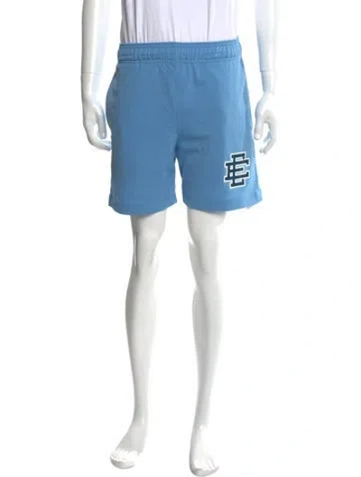 Pre-owned Eric Emanuel Ee Graphic Print Athletic Shorts In Blue