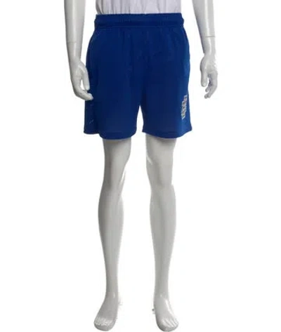Pre-owned Eric Emanuel Ee Graphic Print Athletic Shorts In Blue