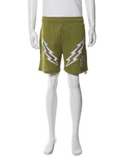 Pre-owned Eric Emanuel Ee Graphic Print Athletic Shorts In Green