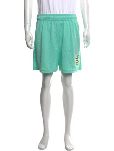 Pre-owned Eric Emanuel Ee Graphic Print Athletic Shorts In Green