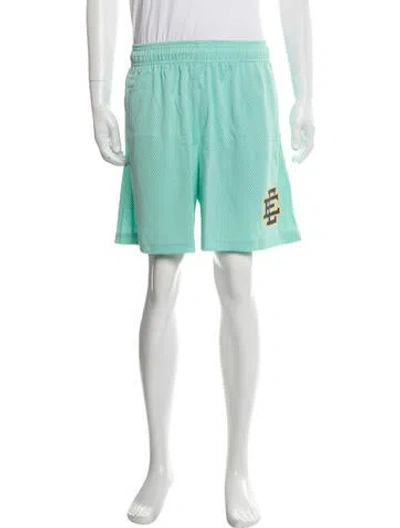 Pre-owned Eric Emanuel Ee Graphic Print Athletic Shorts In Green