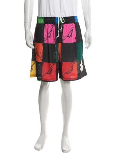 Pre-owned Eric Emanuel Ee Graphic Print Athletic Shorts In Multi