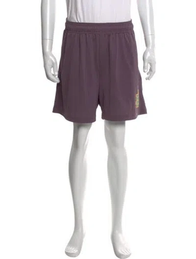 Pre-owned Eric Emanuel Ee Graphic Print Athletic Shorts In Purple