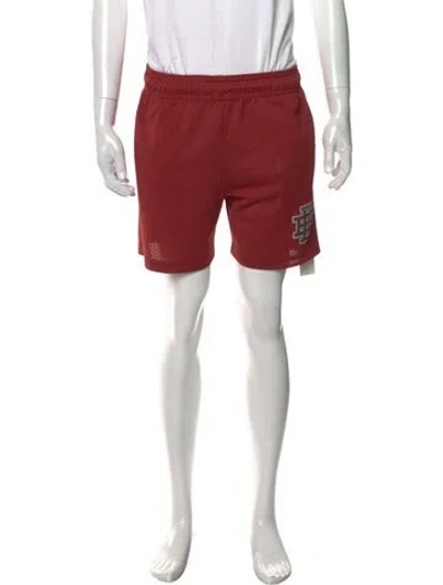 Pre-owned Eric Emanuel Ee Graphic Print Athletic Shorts In Red
