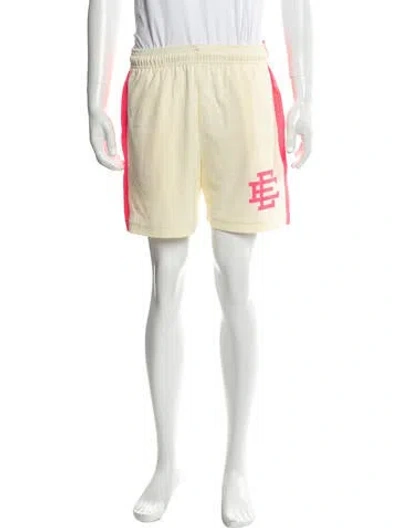 Pre-owned Eric Emanuel Ee Graphic Print Athletic Shorts In Yellow