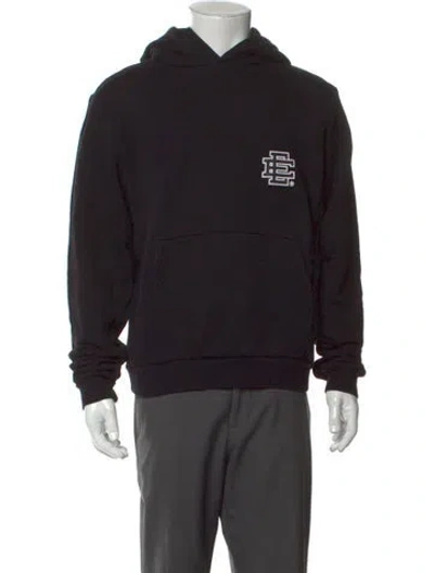 Pre-owned Eric Emanuel Ee Graphic Print Crew Neck Hoodie In Black