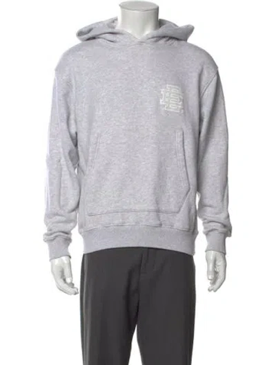 Pre-owned Eric Emanuel Ee Graphic Print Crew Neck Hoodie In Gray