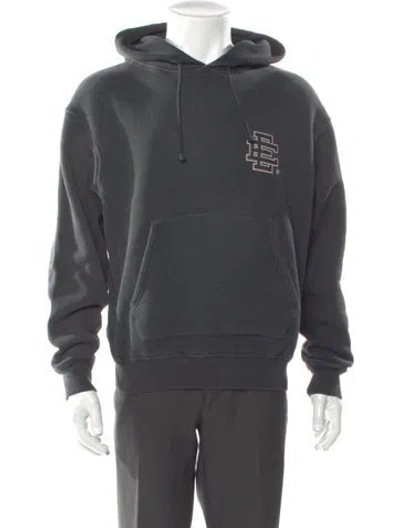Pre-owned Eric Emanuel Ee Graphic Print Crew Neck Hoodie In Gray