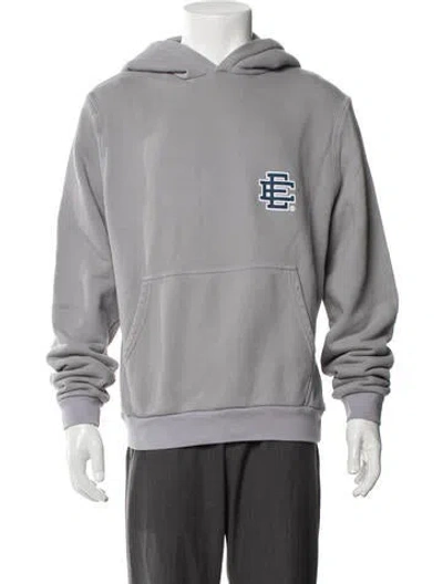 Pre-owned Eric Emanuel Ee Graphic Print Crew Neck Hoodie In Gray