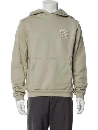 Pre-owned Eric Emanuel Ee Graphic Print Crew Neck Hoodie In Green