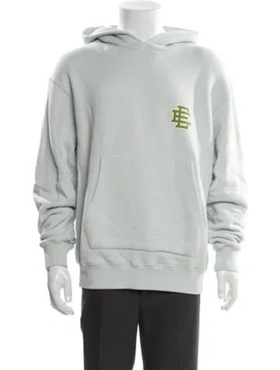 Pre-owned Eric Emanuel Ee Graphic Print Crew Neck Hoodie In Green