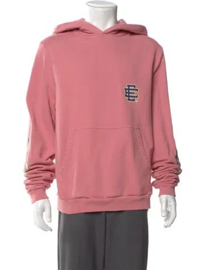 Pre-owned Eric Emanuel Ee Graphic Print Crew Neck Hoodie In Pink