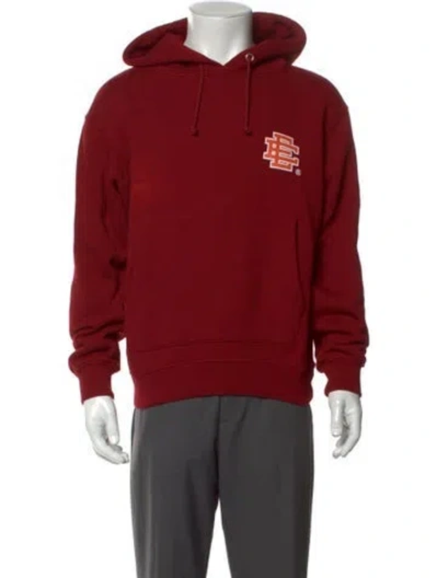 Pre-owned Eric Emanuel Ee Graphic Print Crew Neck Hoodie In Red